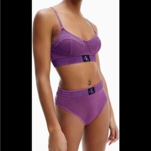 Calvin Klein Demi Top and High Rise Set